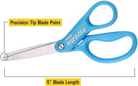 img 3 attached to 🌈 Stanley Minnow 5-Inch Pointed Tip Kids Scissors - Assorted Colors, Pack of 2, SCI5PT-2PK: Safe and Fun Cutting Tools for Kids