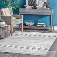 🏞️ nuloom araceli modern tribal grey area rug - 3' x 5' - stylish and contemporary design logo