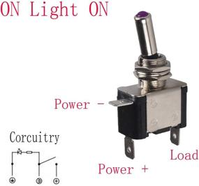 img 2 attached to ESUPPORT 12V 20A AMP Purple LED Light Rocker Toggle Switch SPST ON/Off Car Pack Of 5