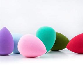 img 3 attached to AJOKE 10 Pcs Perfect Makeup Sponge Set Blender: Achieve Flawless Liquid Makeup with Multi-colored Beauty Sponges