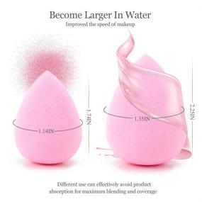 img 1 attached to AJOKE 10 Pcs Perfect Makeup Sponge Set Blender: Achieve Flawless Liquid Makeup with Multi-colored Beauty Sponges