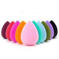 ajoke 10 pcs perfect makeup sponge set blender: achieve flawless liquid makeup with multi-colored beauty sponges logo