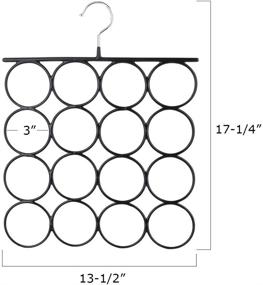 img 3 attached to 🧣 Tosnail 3 Pack Non-Slip Tie Hanger and Scarf Organizer - Space Saving Steel Rings for Closet Organization