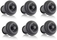 preserve your wines with vacu vin wine saver vacuum stoppers set of 6 – grey logo