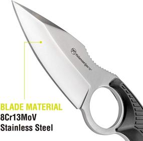 img 1 attached to 🔪 Kilimanjaro 910106 Men's Stretta Tactical Neck Knife - 6.4" Overall Length, 8Cr13MoV Stainless Steel Blade, Formed Sheath + Carry Chain