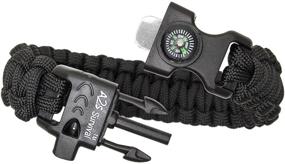 img 1 attached to 🏔️ K2-Peak Paracord Bracelet: Your Essential Survival Gear with Compass, Whistle & More