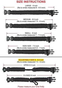 img 3 attached to 🏔️ K2-Peak Paracord Bracelet: Your Essential Survival Gear with Compass, Whistle & More