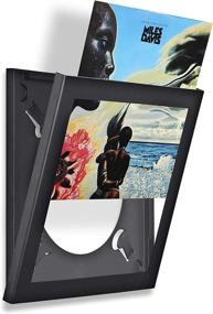 img 2 attached to 🖼️ Display Frame for Album Covers, Flip Frame for Vinyl Records, 12.5x12.5, Black, Set of 4