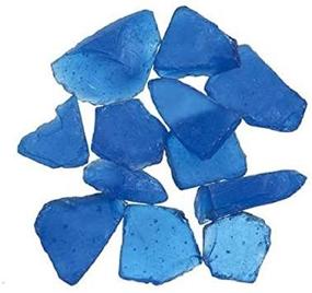 img 4 attached to 💎 Stunning Dark Blue Genuine Glass Gems - 1lb Bag for Countless Creative Projects