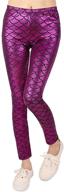 loxdonz kids mermaid fish scale long leggings: stretchy and stylish tight pants for baby girls logo