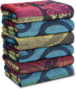 img 3 attached to 6 Pack of Large 30X60 Inches Terry Cotton Beach Towels - Highly Absorbent, Quick Dry, Lightweight, Soft and Perfect for Beach, Bath, Yoga Parties, and House Guests