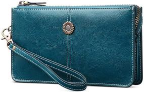img 4 attached to Leather Wristlet Blocking Handbags GOIACII Women's Handbags & Wallets for Wristlets