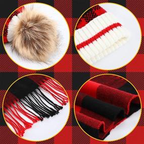 img 1 attached to 🎄 Cozy Christmas Buffalo Plaid Accessories: Cold Weather Essentials for Boys