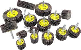 img 4 attached to 🔧 LINE10 Tools 15pc Flap Sanding Wheels Kit: Perfect for Wood and Metal - Compatible with Drill and Die Grinder