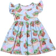 👗 lzjlsqhyh girls flutter sleeve yoda baby party dresses—stylish & comfortable summer clothes for children in milksilk logo