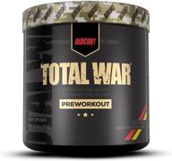 💪 enhance your workout with redcon1 total war preworkout - 30 servings, boost energy, increase endurance and focus, beta-alanine, 350mg caffeine, citrulline malate, nitric oxide booster - keto friendly (tigers blood) logo