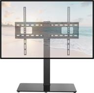 universal tv stand base for 37-70 inch lcd led smart tvs, promounts ± 35° swivel tv table stand, steel tv mount bracket, sturdy thick tempered glass base, max vesa 600x400 (amsa6401) logo
