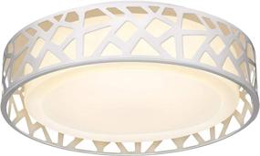 img 4 attached to 🔦 ETL Listed 14 Inch Dimmable LED Flush Mount Ceiling Light Fixture by VICNIE - 20W, 1400 Lumens, 3000K Warm White, Ideal for Kitchen, Hallway, Bedroom, and Stairways - Metal Body with Acrylic Shade