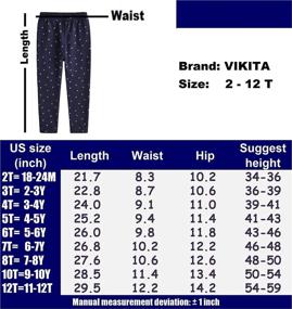 img 3 attached to VIKITA Girls Striped Flower Leggings - Long Spring Summer Pants for 2-8 Years