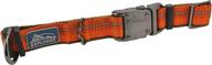 🐶 large k9 explorer reflective dog collar - adjustable, 18-26 inches by 1 inch - campfire orange color (1-unit) logo