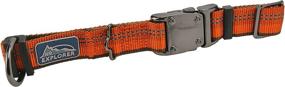 img 2 attached to 🐶 Large K9 Explorer Reflective Dog Collar - Adjustable, 18-26 inches by 1 inch - Campfire Orange Color (1-Unit)