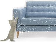 🛋️ water-resistant clear vinyl sofa slipcover: heavy duty plastic couch cover for pets, ideal cat scratching protector, clawing deterrent, and perfect for moving or long-term storage logo