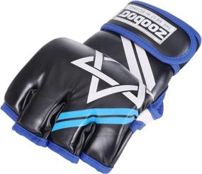 img 1 attached to 🥊 Flexzion Fingerless MMA Gloves for Men, Women, and Youth - Ideal for Boxing, UFC Grappling, Kickboxing, Training, Punching Bag, Muay Thai, Krav MAGA, Hitting Mitts - Cutoff Martial Art Gloves