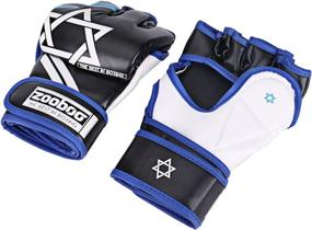 img 2 attached to 🥊 Flexzion Fingerless MMA Gloves for Men, Women, and Youth - Ideal for Boxing, UFC Grappling, Kickboxing, Training, Punching Bag, Muay Thai, Krav MAGA, Hitting Mitts - Cutoff Martial Art Gloves