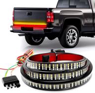 nilight tr-03 row 60" triple 504 leds truck tailgate light bar - sequential amber, brake, running, turn signal, reverse logo