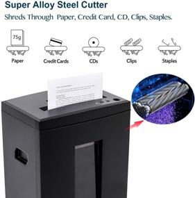 img 1 attached to 🔒 WOLVERINE 18-Sheet High Security Cross Cut Shredder with 60 Min Run Time for Home Office - SD9113(Black ETL)