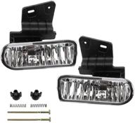 🚘 clear lens chevrolet fog light pair of bumper fog lamp assembly | compatible with 1999-2002 chevrolet silverado 1500/2500/3500, 2000-2006 suburban, tahoe (excluding z71) | mayasaf logo