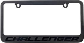 img 1 attached to 🖤 Stealth Blackout License Plate Frame for Dodge Challenger