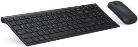 img 4 attached to 🖥️ Сет Seenda Ultra Slim беспроводная клавиатура и мышь с цифровой клавиатурой для устройств с Windows - Черный