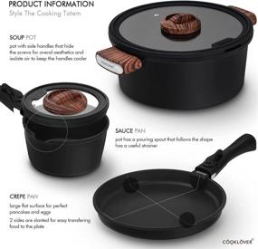 img 1 attached to Stackable Cookware Nonstick Induction Utensils