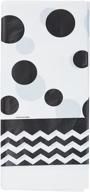 🎉 buy creative converting chevron & polka dots celebrations plastic tablecover 54x108 black velvet logo