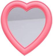 💖 binaryabc heart makeup mirror: stylish wall/desktop cosmetic mirror for bedroom - pink valentines day table decorations supplies логотип