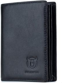 img 4 attached to 👜 Genuine Leather Bifold Men's Wallet with Capacity Blocking