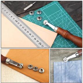 img 1 attached to 🧵 Leathercraft Spacer Set - DIY Spacer Embossing System for Arts, Leather Work, Sewing, and Stitching - Stitch Spacer Stitching Wheel Marker Tool