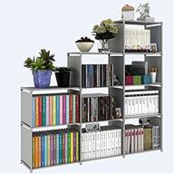 📚 grey-9-cube mauccau kids bookshelf: adjustable diy cubby storage organizer, waterproof folding storage shelves unit logo