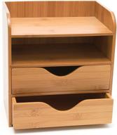📚 lipper international 1804 bamboo wood 4-tier desk and office supplies organizer, 7.625" x 5.125" x 8.25 logo