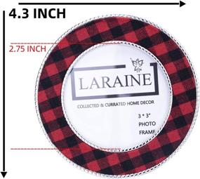 img 3 attached to Laraine 3-color Plaid Metal Picture Photo Frame: High Definition Display for Tabletop Home Decor (Red&amp;Black, 3x3)