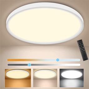 img 4 attached to 🔆 Versatile 24W LED Ceiling Light with Remote Control – Dimmable and Waterproof Flush Mount Fixture for Living Room, Bedroom, Kitchen, Bathroom, Hallway