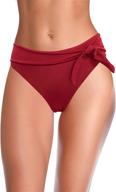 shekini women's waisted bikini bottom: stylish swimwear for trendsetting females logo