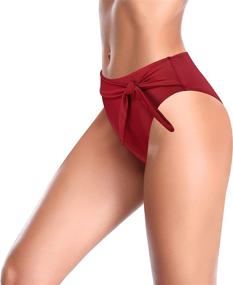 img 2 attached to Shekini Women's Waisted Bikini Bottom: Stylish Swimwear for Trendsetting Females