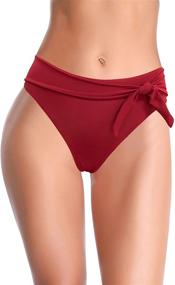 img 3 attached to Shekini Women's Waisted Bikini Bottom: Stylish Swimwear for Trendsetting Females