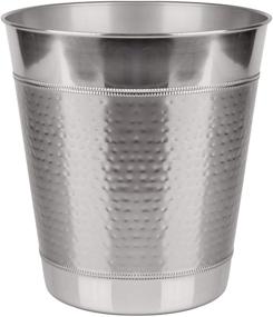 img 2 attached to 🗑️ Premium Polished Stainless Steel Wastebasket for Bathroom & Vanity Spaces: nu steel Hudson Bin Trash Can