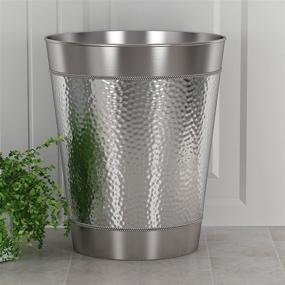 img 3 attached to 🗑️ Premium Polished Stainless Steel Wastebasket for Bathroom & Vanity Spaces: nu steel Hudson Bin Trash Can