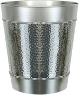 🗑️ premium polished stainless steel wastebasket for bathroom & vanity spaces: nu steel hudson bin trash can logo