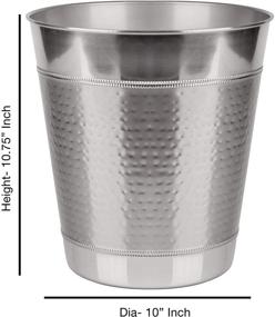 img 1 attached to 🗑️ Premium Polished Stainless Steel Wastebasket for Bathroom & Vanity Spaces: nu steel Hudson Bin Trash Can