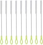 🌿 green straw brush set - 10-piece nylon pipe tube cleaner, 7.5-inch x 1/3-inch logo